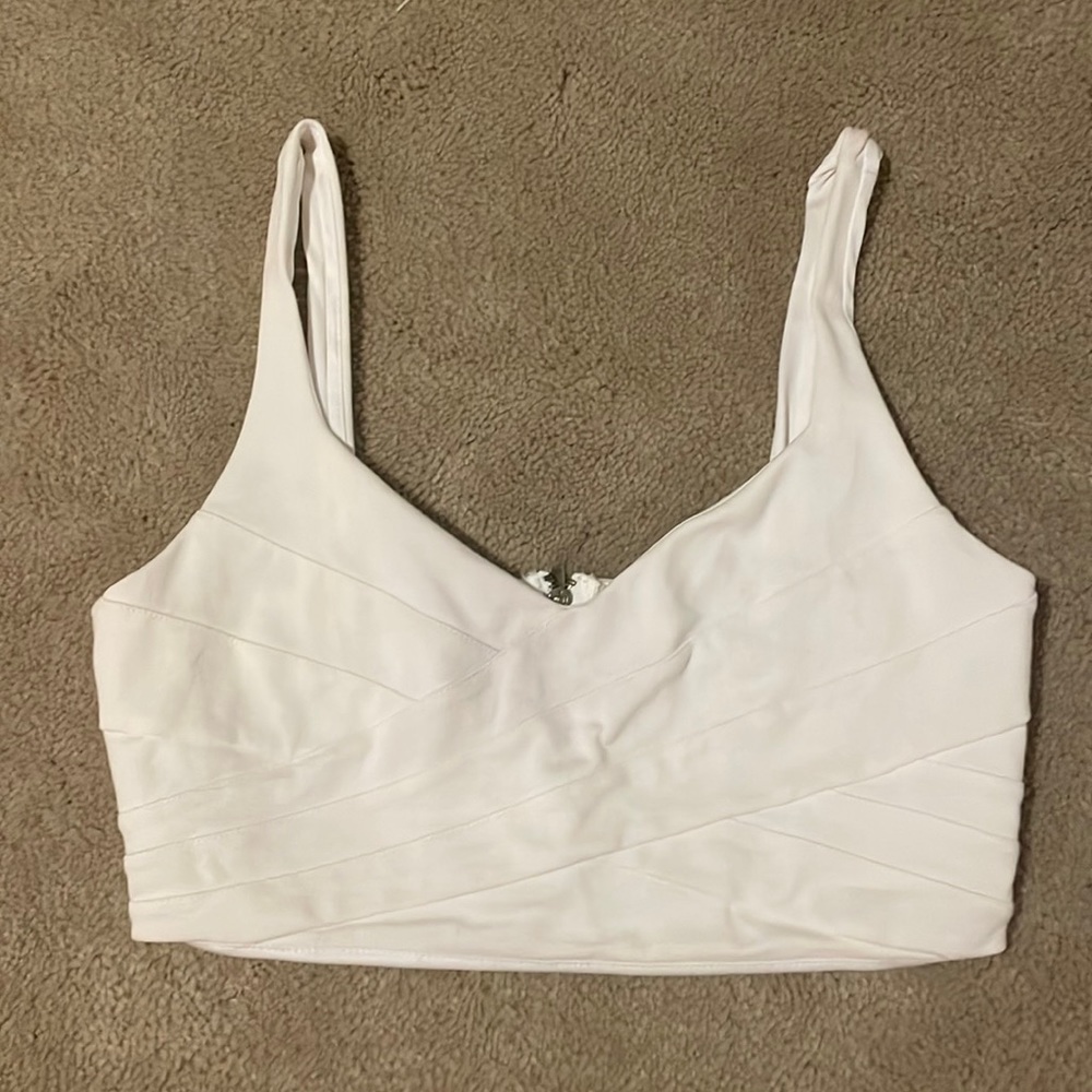 Express white crop top small